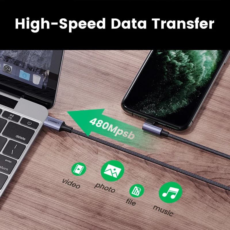 Кабель USB-C - Lightning (MFi), PD 20W