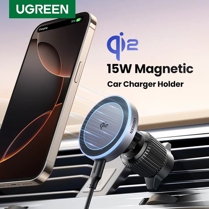Автомобильная беспроводная зарядка Qi2 15W (магнитная) для iPhone