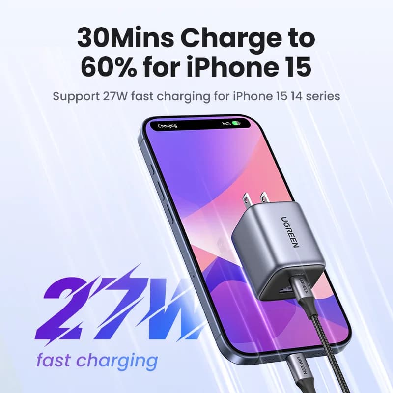 Зарядное устройство GaN USB-C 35 Вт с вилкой US
