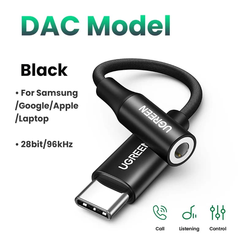 Адаптер USB-C на 3.5 мм с ЦАП для наушников