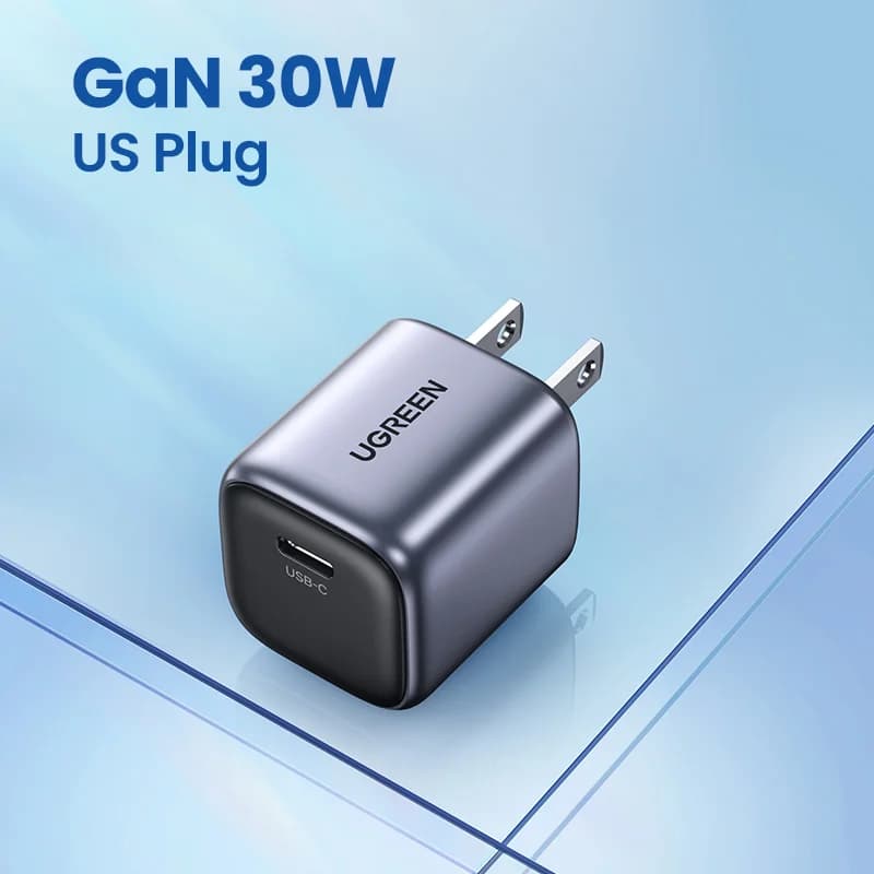 Компактная быстрая зарядка GaN USB-C 30W с PD 3.0