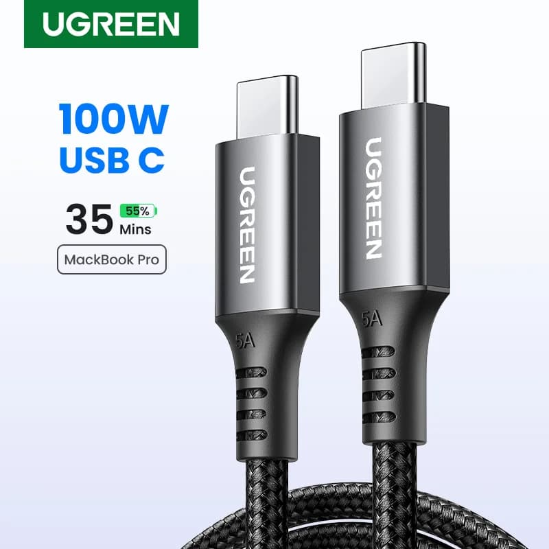 Кабель быстрой зарядки PD USB-C to USB-C, 100 Вт