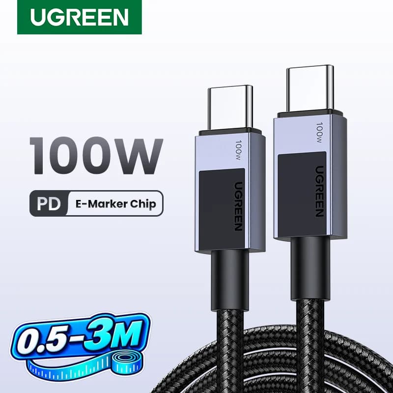 Кабель USB-C на USB-C, 100W PD, 5A