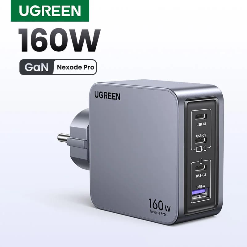 Зарядное устройство GaN USB-C 160 Вт с корейской вилкой