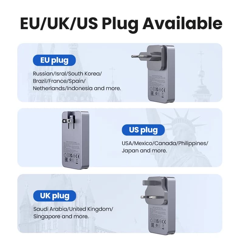 Зарядное устройство USB-C GaN 65 Вт с Quick Charge 4.0