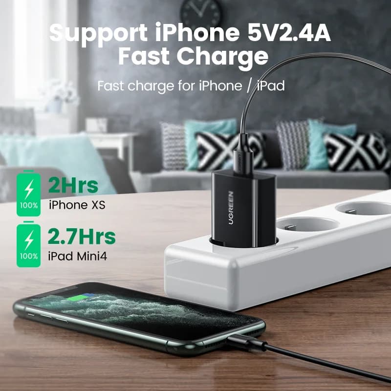 Сетевое зарядное устройство USB 18 Вт с быстрой зарядкой Quick Charge 3.0