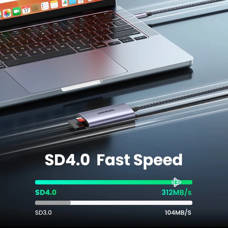 Кардридер USB-C для карт SD и MicroSD, скорость 312 МБ/с