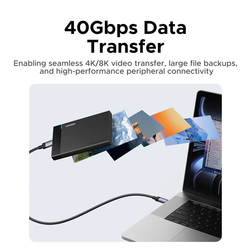 Кабель USB4, 240 Вт PD и передача данных 40 Гбит/с