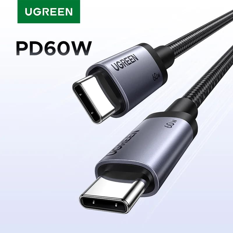 Кабель USB-C на USB-C, быстрая зарядка PD 60W