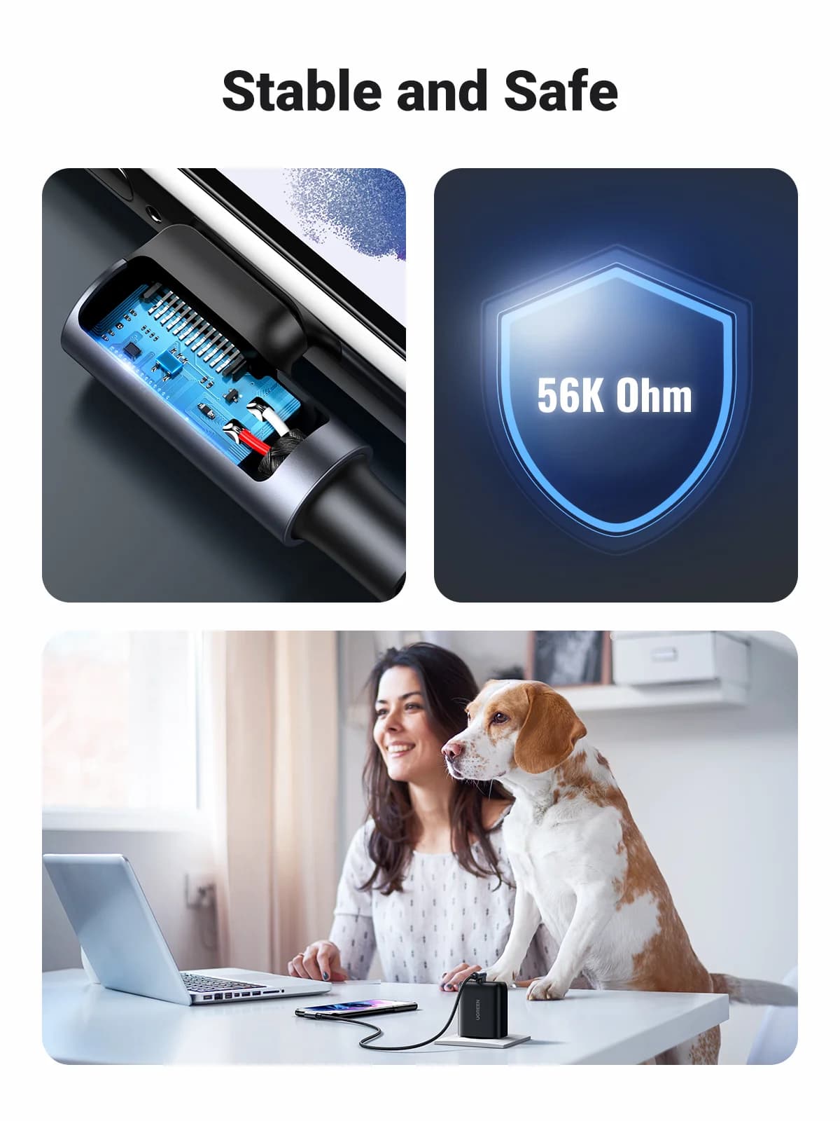 Кабель USB-C to USB-C нейлоновый, под углом 90 градусов