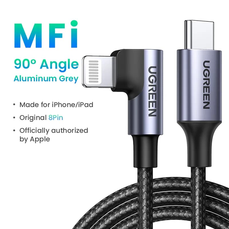 Кабель USB-C на Lightning, 20 Вт PD, MFi