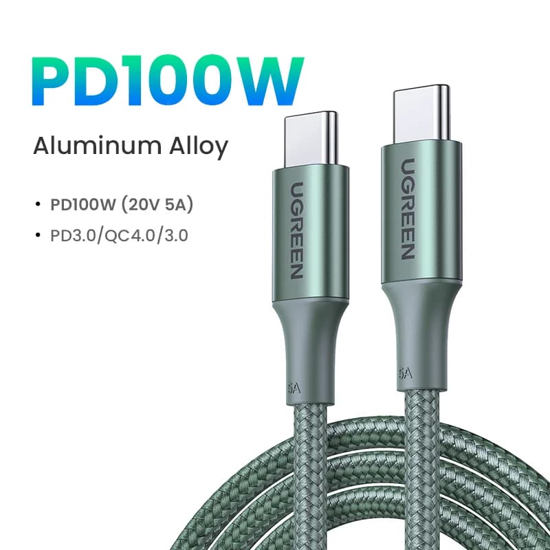 Кабель USB-C на USB-C, 100W PD, 5A