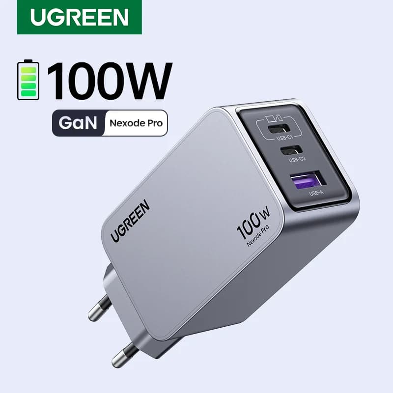 Сетевое зарядное устройство GaN USB-C 100W, QC4.0