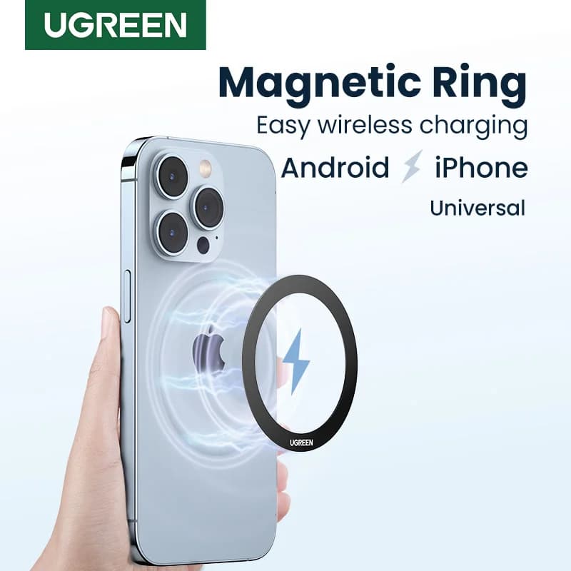 Магнитное металлическое кольцо-адаптер для беспроводной зарядки MagSafe