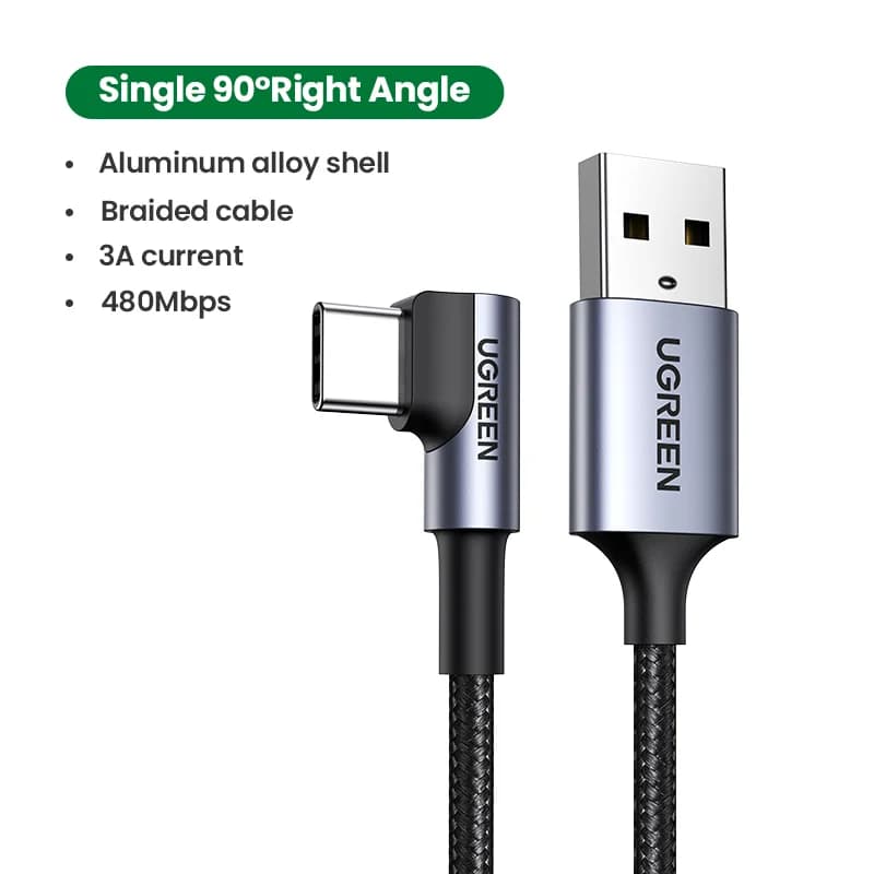 Кабель USB-C на USB-C, 3A, 0.25-3м