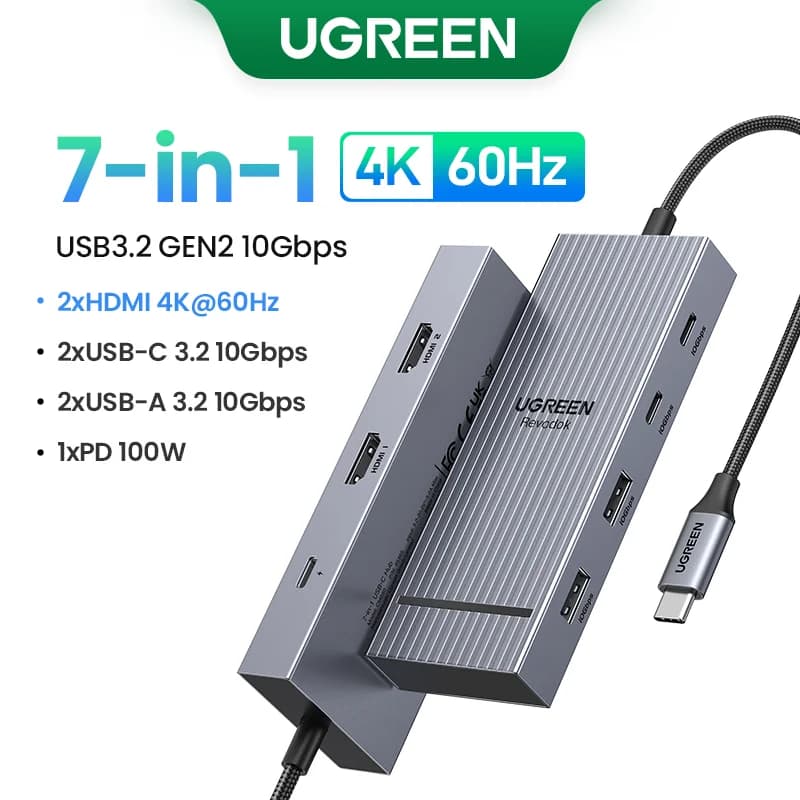 USB-C хаб с двумя HDMI и RJ45